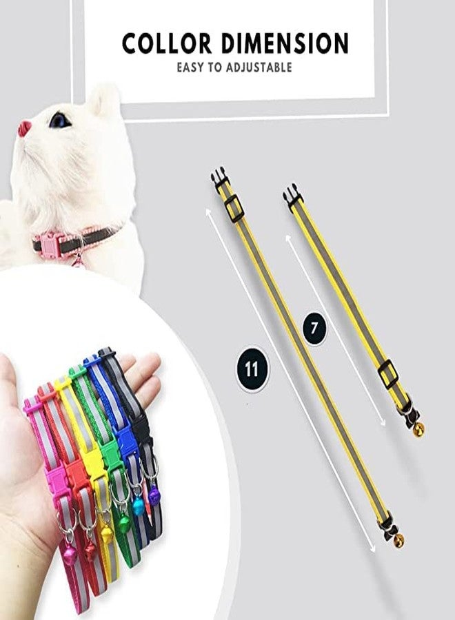 Pups&Pets طوق عاكس للقطط من Pups&Pets - طوق نايلون قابل للتعديل 10 مم مع جرس للكلاب الصغيرة والجراء والقطط (عبوة من قطعتين) - اللون حسب التوافر - Image 5